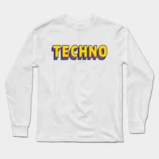 Techno music retro Long Sleeve T-Shirt